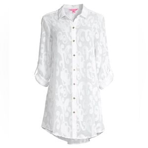 Lilly Pulitzer Natalie White Cover-up Size XL
